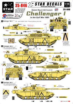 Star Decals 35-846 Challenger I dans la guerre du Golfe 1/35