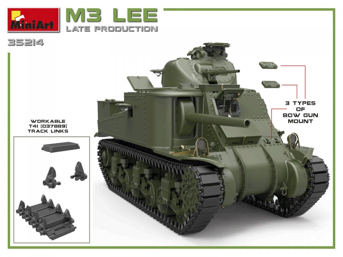 MiniArt 35214 M3 LEE LATE PROD 1/35 – zdjęcie 9