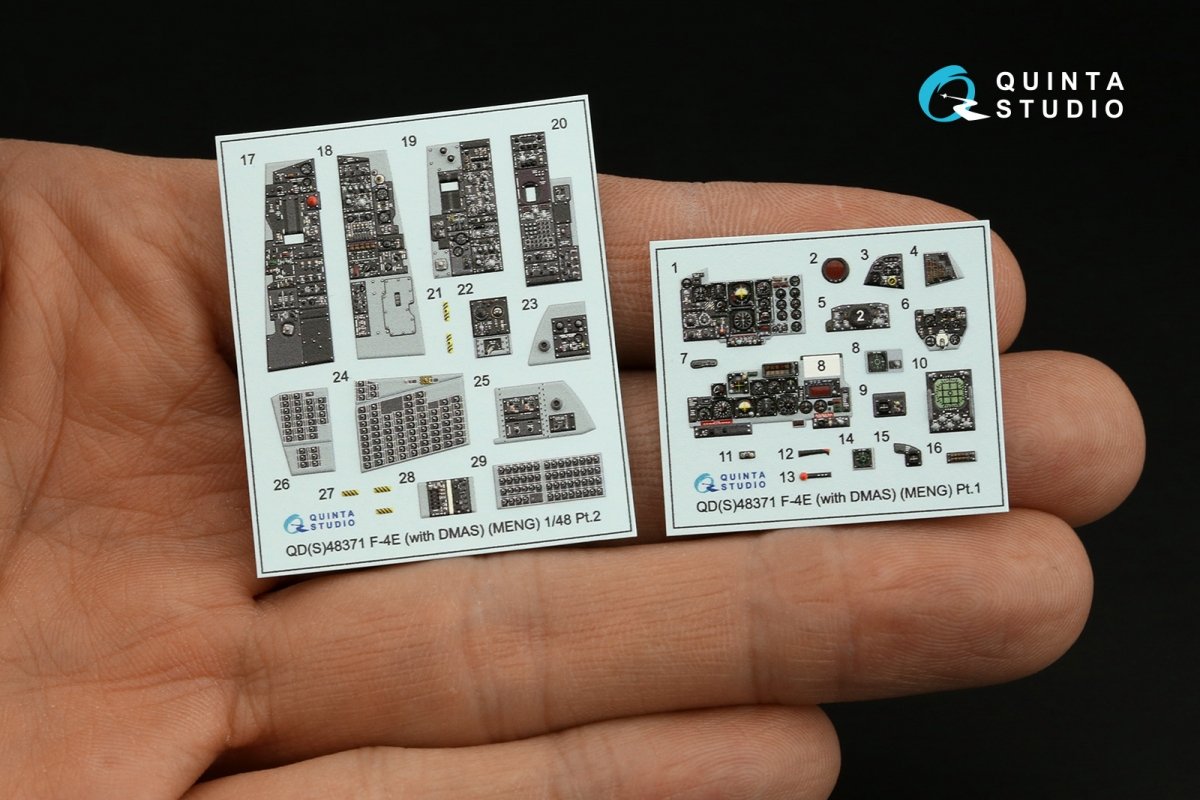 Quinta Studio QDS-48371 F-4E with DMAS 3D-Printed &amp;amp; coloured Interior on decal paper (Meng) (Small version) 1/48 – imagen 4