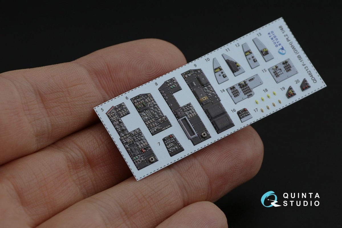 Quinta Studio QD48213 F-15B 3D-Printed &amp;amp; coloured Interior on decal paper (GWH) 1/48 – Bild 12