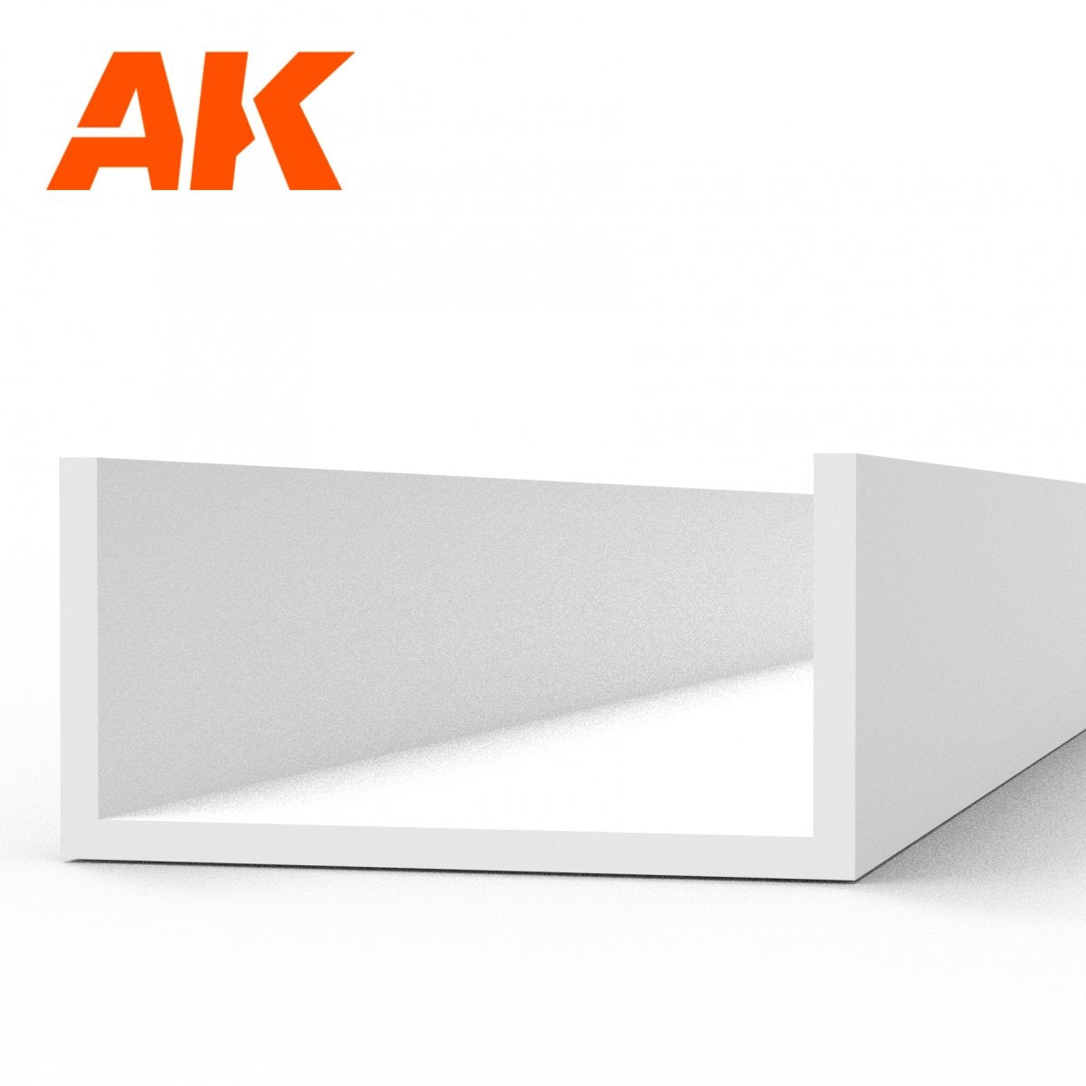AK Interactive AK6558 PROFILÉ EN U 6.0 DE LARGEUR X 350MM – STYRÈNE – (3 UNITÉS) – image 2
