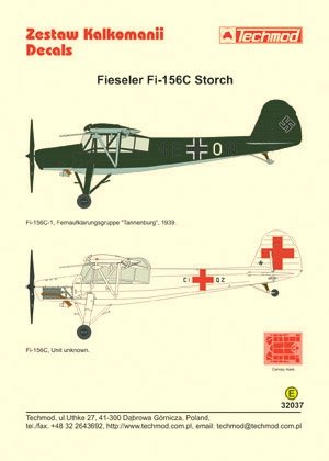 Techmod 32037 - Fieseler Fi 156C Storch 1/32 – image 2