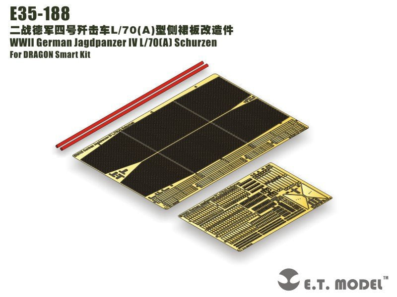 E.T. Model E35-188 WWII German Jagdpanzer IV L/70(A) Schurzen (For DRAGON Smart Kit) 1/35