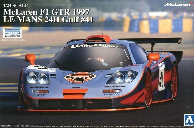 Aoshima 00747 McLaren F1 GTR 1997 Le Mans 24 Hours Gulf 1/24