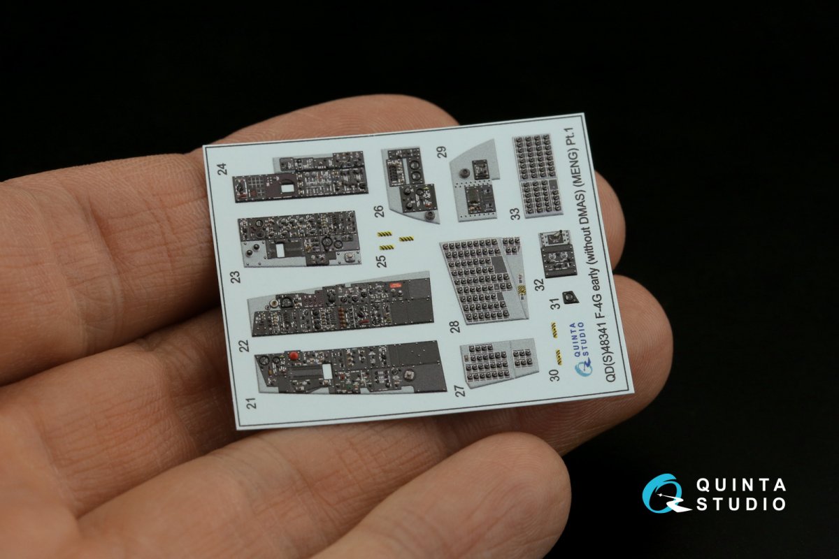 Quinta Studio QD48341 F-4G early 3D-Printed &amp;amp; coloured Interior on decal paper (Meng) 1/48 – Bild 5