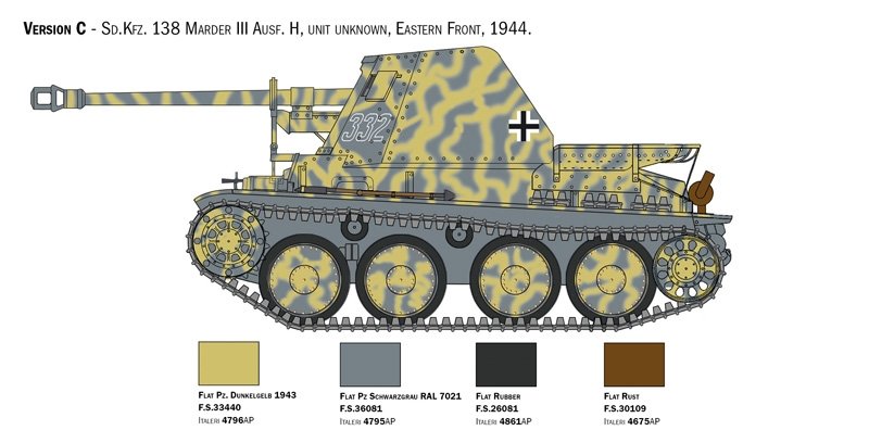 Italeri 6566 Marder III Ausf. H Sd. Kfz.138 1/35 – immagine 8