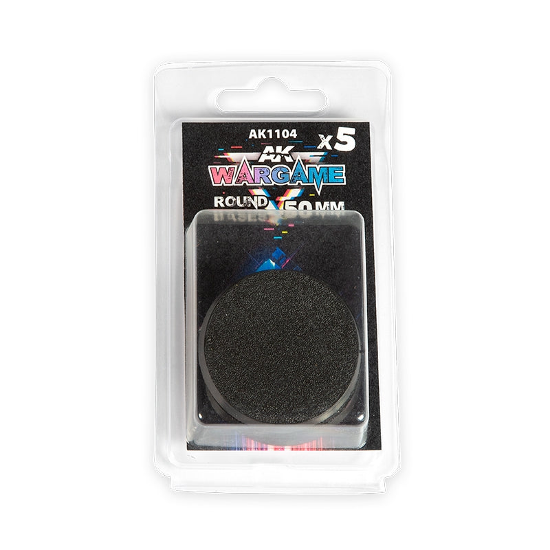 AK Interactive AK1104 ROUND BASE 50MM X5 UNITS – immagine 2