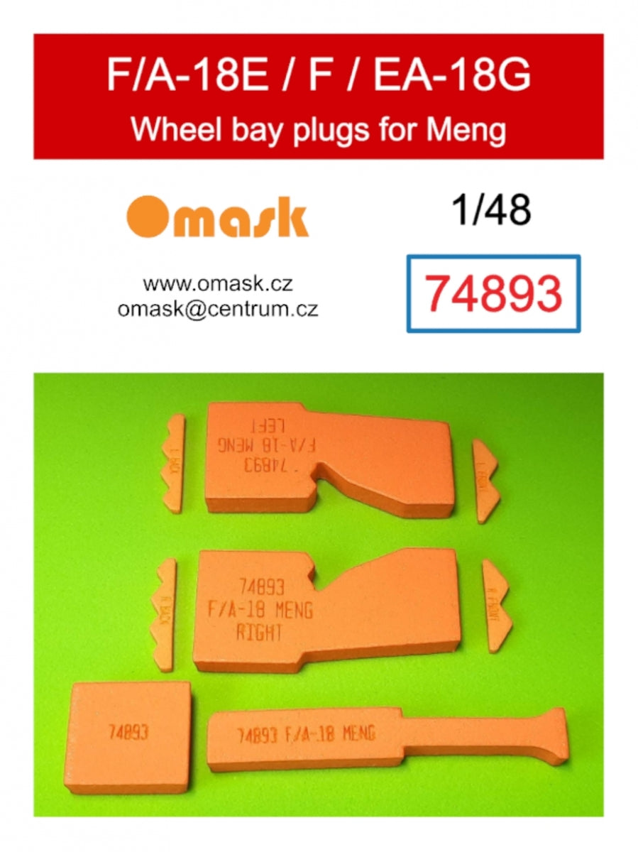 Omask 74893 F/A-18E / F / EA-18G wheelbay plugs (for Meng) 1/48