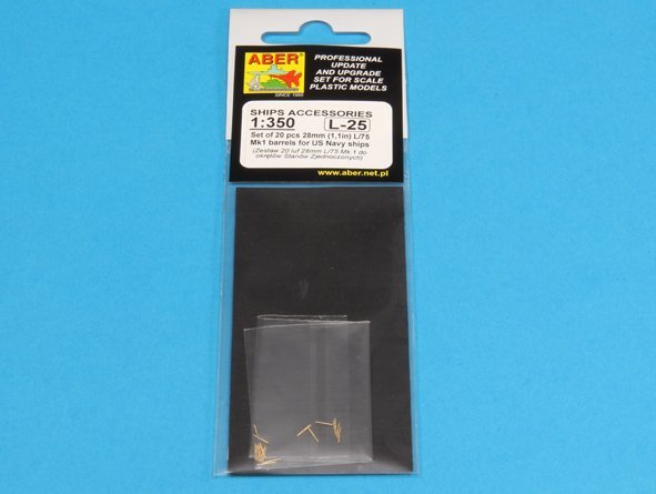 Aber 350L-25 Ensemble de 20 canons de 28 mm (1,1 pouce) L/75Mk.1 pour navires de l&amp;#39;US Navy (1/350) – image 5