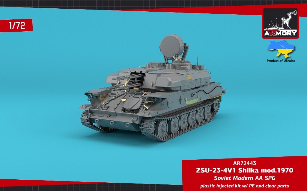 Armory Models 72443 ZSU-23-4V1 Shilka mod.1970 Soviet Modern AA SPG 1/72 – immagine 13