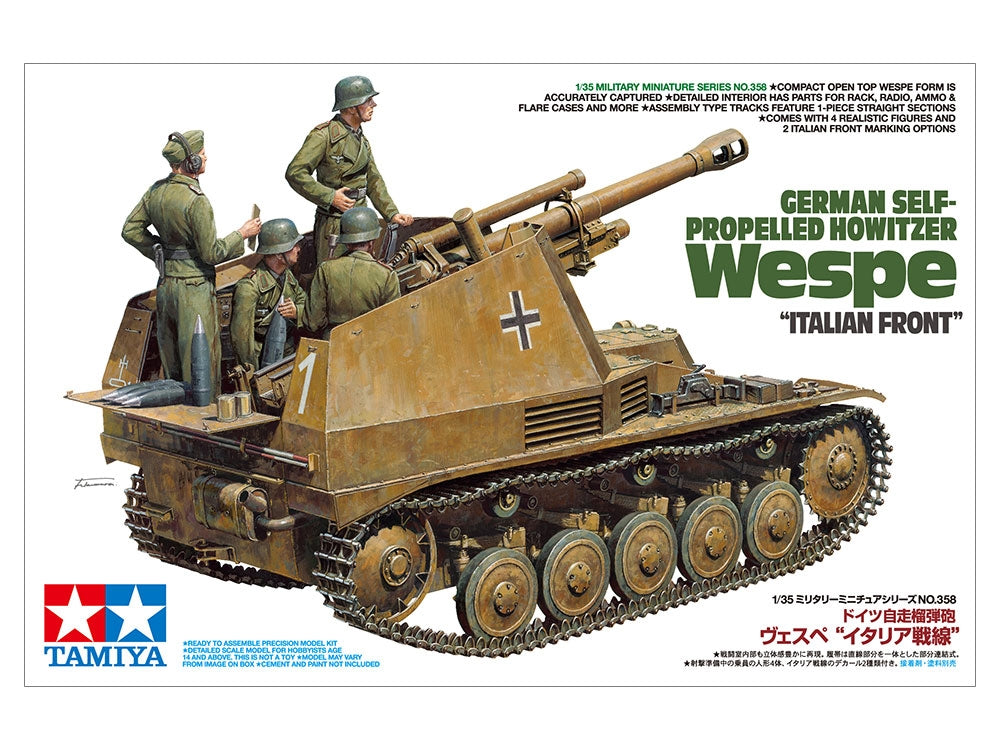 Tamiya 35358 German Self-Propelled Howitzer Wespe Italian Front 1/35 – immagine 2