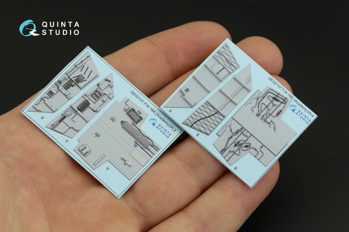 Quinta Studio QD32147 F/A-18B 3D-Printed &amp;amp; coloured Interior on decal paper (Academy) 1/32 – Bild 5