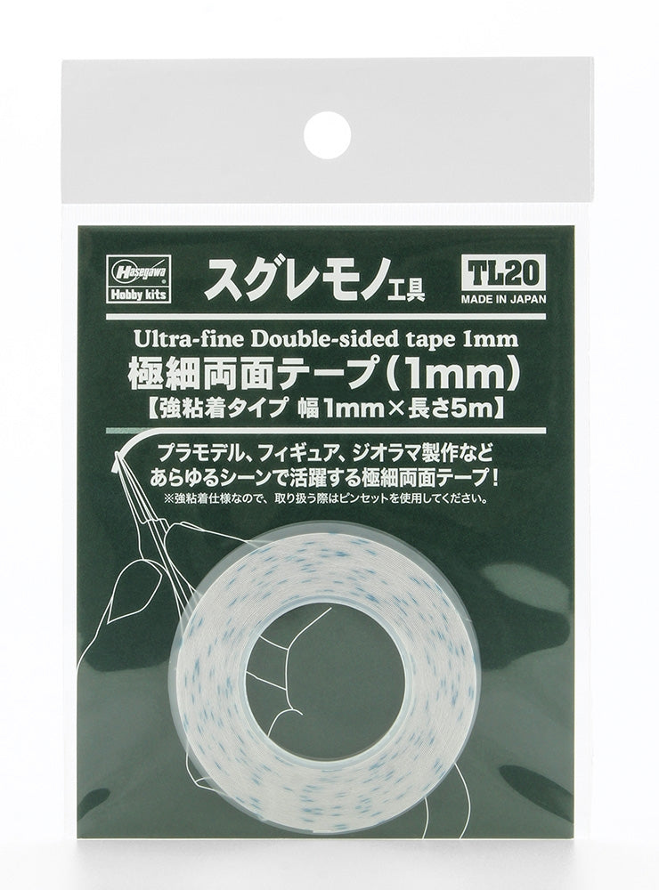 Ruban adhésif double face ultra-fin Hasegawa TL20 1 mm
