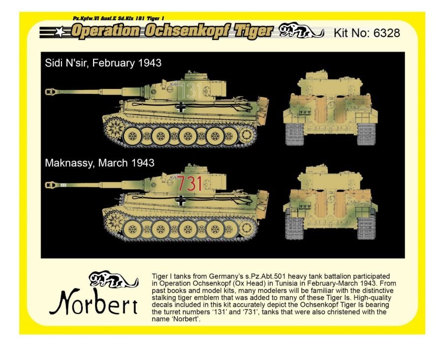 Dragon 6328 WWII German Pz.Kpfw.VI Tiger I Early Production 501 abt Operation Ochsenkopf 1/35 – image 7
