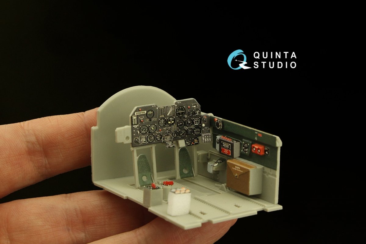 Quinta Studio QD32148 P-47D Thunderbolt Bubbletop Early 3D-Printed &amp;amp; colored Interior on decal paper (Trumpeter) 1/32 – image 7