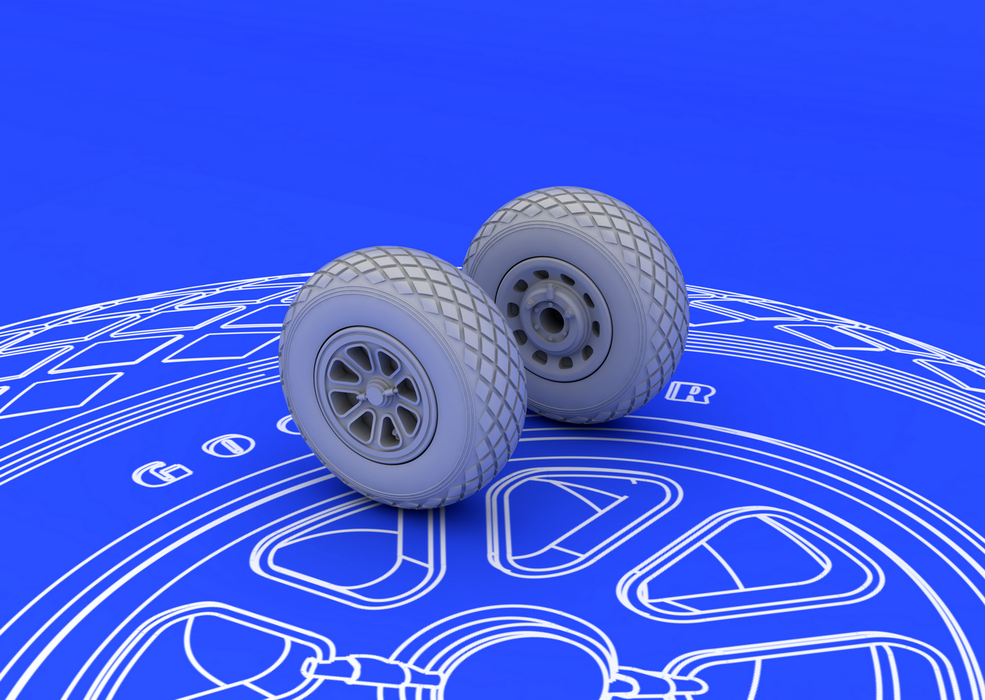 Eduard 672016 P-51 wheels 1/72 (TAMIYA) – Bild 2