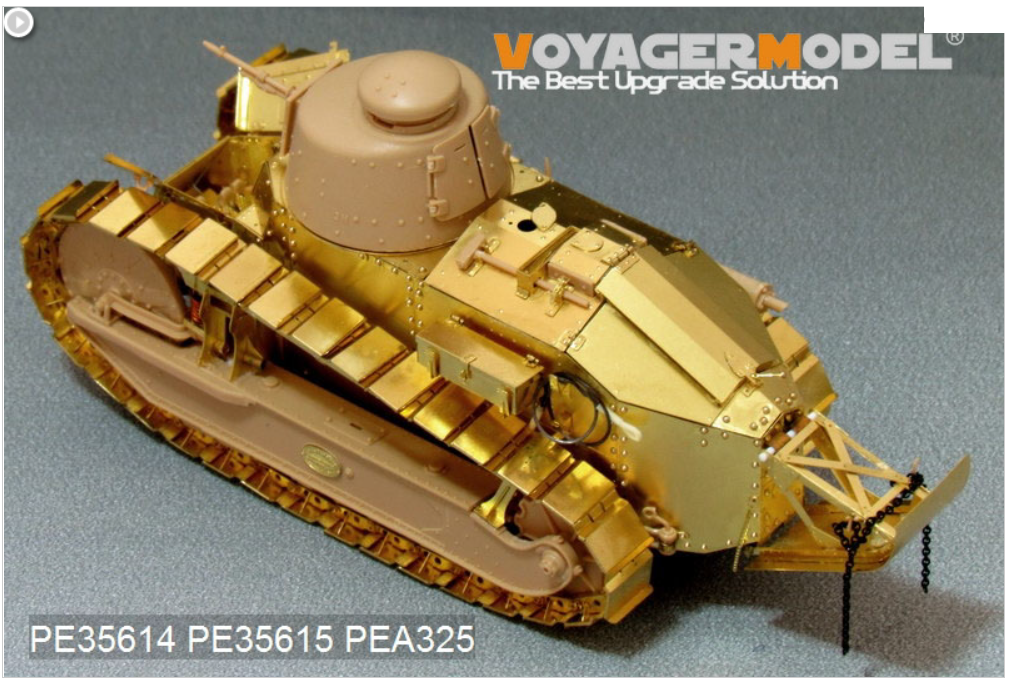 Voyager Model PE35614 WWI French Renault FT-17 (Cast turret type)basic For MENG TS-008 1/35 – immagine 4