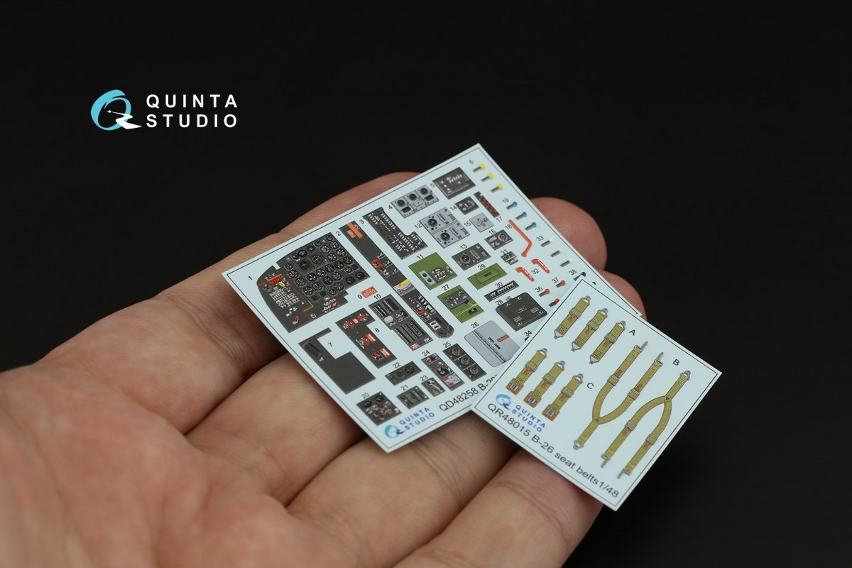 Quinta Studio QD48258 A(B)-26B 3D-Printed &amp;amp; coloured Interior on decal paper (ICM) 1/48 – immagine 3