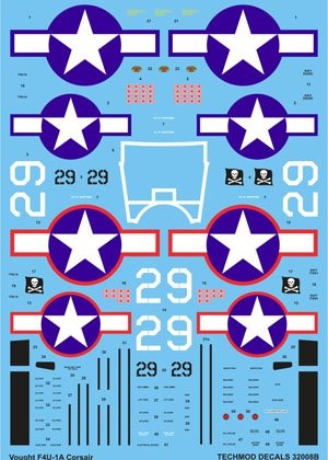 Techmod 32008 - Vought F4U-1A Corsair 1/32