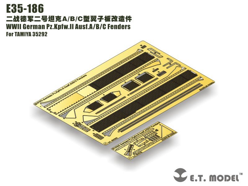 E.T. Model E35-186 WWII German Pz.Kpfw.II Ausf.A/B/C Fenders (For TAMIYA 35292) 1/35