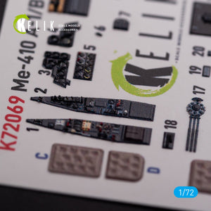 KELIK K72069 Messerschmitt Me410A-1 interior 3D decals for Airfix kit 1/72 – immagine 8