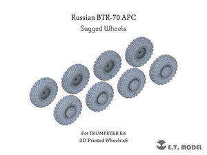 ET Model P35-128 Roues affaissées pour le kit Trumpeter 1/35 du BTR-70 APC russe