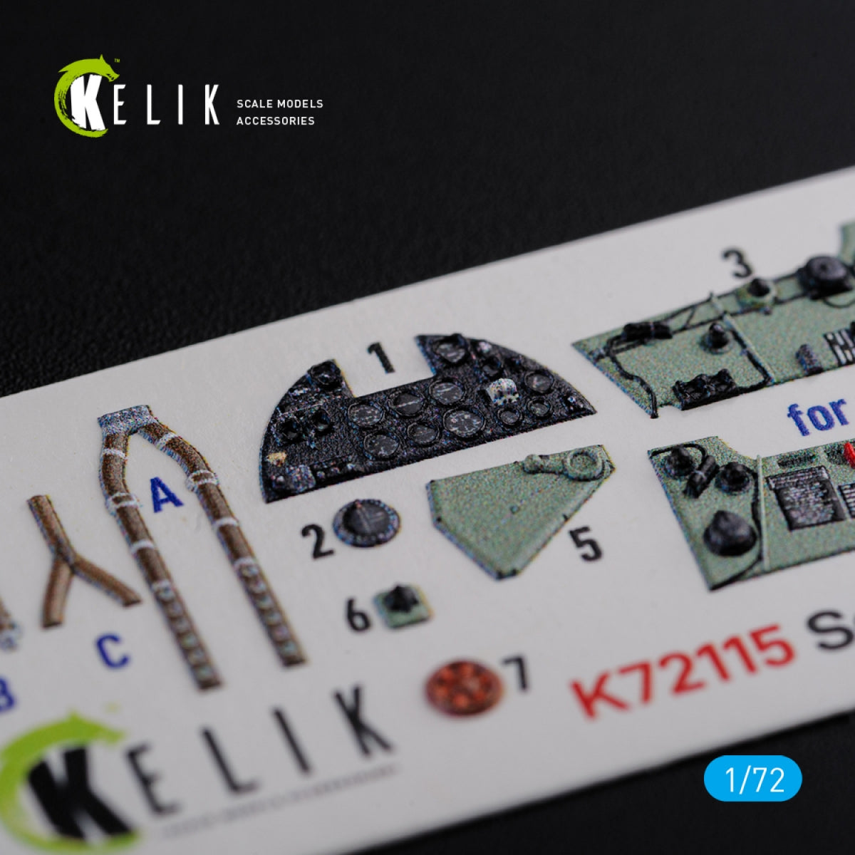 Décalcomanies 3D intérieures KELIK K72115 Sea Hurricane Mk I pour maquette Arma Hobby au 1/72  – image 3