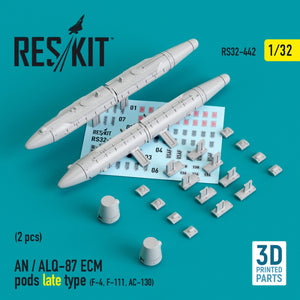 RESKIT RS32-0442 AN/ALQ-87 ECM NODES TYPE TARDIF (2 PIÈCES) (F-4, F-111, AC-130) (IMPRIMÉ EN 3D) 1/32