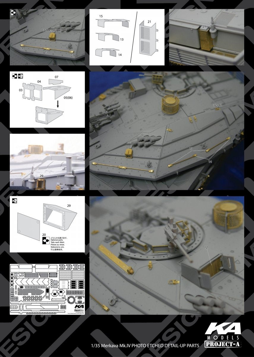 MK1 Design MM-35004 MERKAVA MK.IV DETAIL-UP ETCHD PARTS – BASIC 1/35 – immagine 3