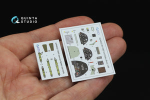 Quinta Studio QD48532 Bf 109E-3/4 3D-Printed &amp;amp; coloured Interior on decal paper (HobbyBoss) 1/48 – immagine 3
