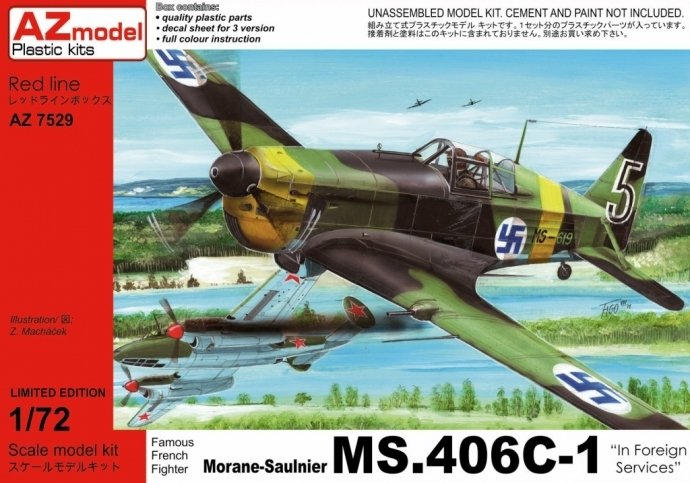 AZmodel AZ7529 Morane-Saulnier MS.406C-1 "In Foreign Services" 1/72