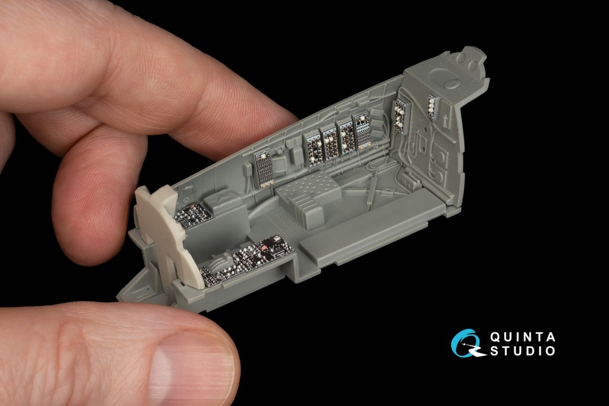 Quinta Studio QD48214 F-15C PAD-upgraded 3D-Printed &amp;amp; coloured Interior on decal paper with resin parts (GWH) 1/48 – Bild 2