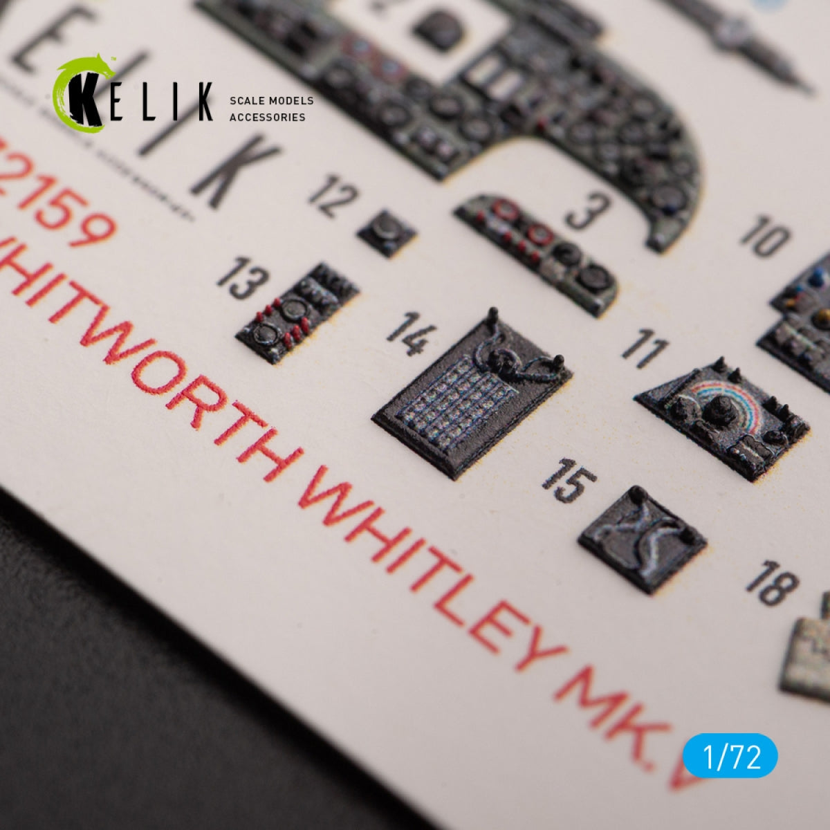 KELIK K72159 ARMSTRONG WHITWORTH WHITLEY MK.V - interior 3D decals for Airfix kit 1/72 – immagine 3