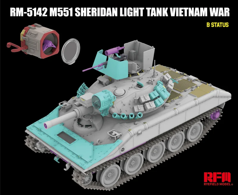 Rye Field Model 5142 M551 Light Tank Sheridan Vietnam War 1/35 – immagine 6