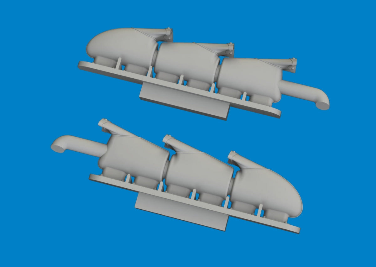 Eduard 672409 Spitfire Mk. V three-stacks exhaust fishtail PRINT Tamiya 1/72 – imagen 4