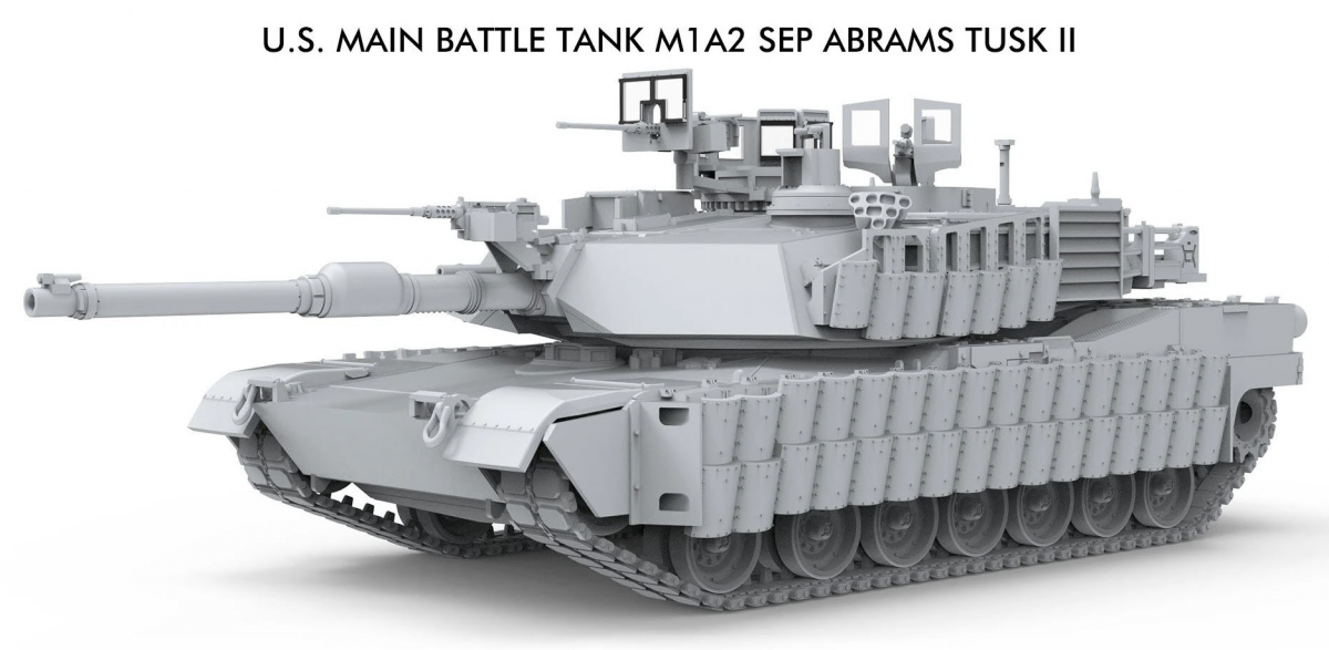 Meng Model 72-003 U.S Main Battle Tank M1A2 SEP ABRAMS TUSK II 1/72 – immagine 2