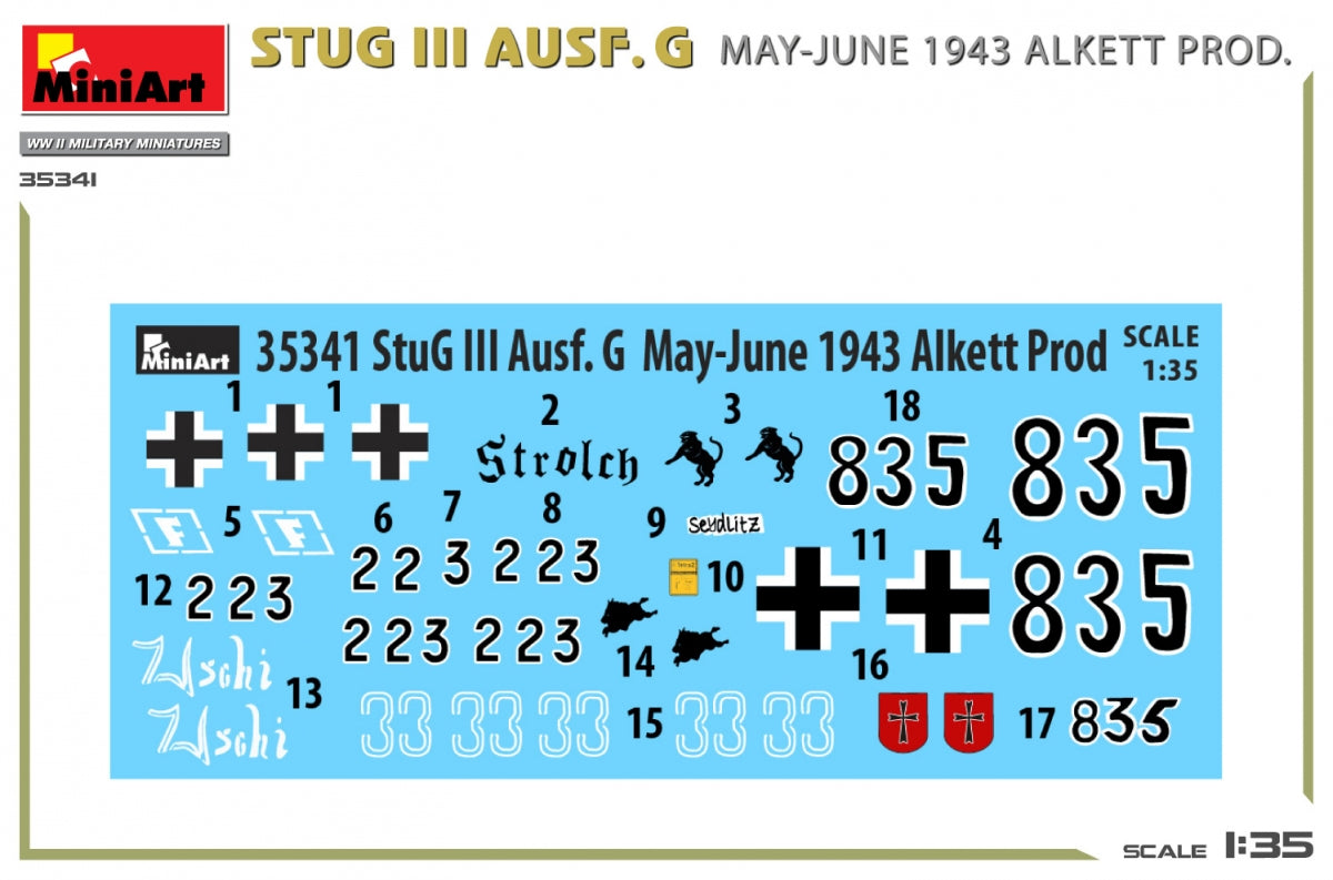 MiniArt 35341 STUG III AUSF. G MAY-JUNE 1943 ALKETT PROD. 1/35 – imagen 4