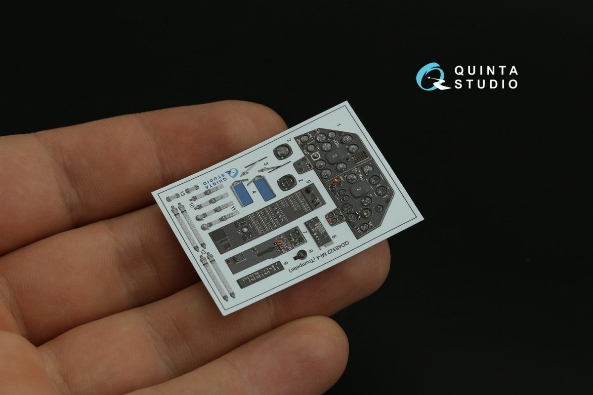 Quinta Studio QD48322 Mi-4 3D-Printed &amp;amp; coloured Interior on decal paper (Trumpeter) 1/48 – immagine 5