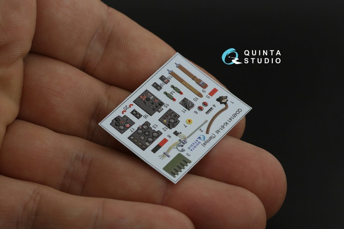 Quinta Studio QD48141 Ki-61-Id 3D-Printed &amp;amp; coloured Interior on decal paper (Tamiya) 1/48 – immagine 7
