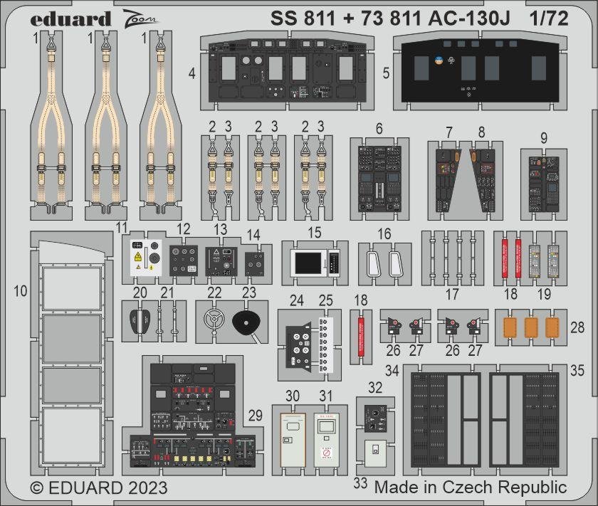 Eduard 73811 AC-130J interior Zvezda 1/72 – image 2