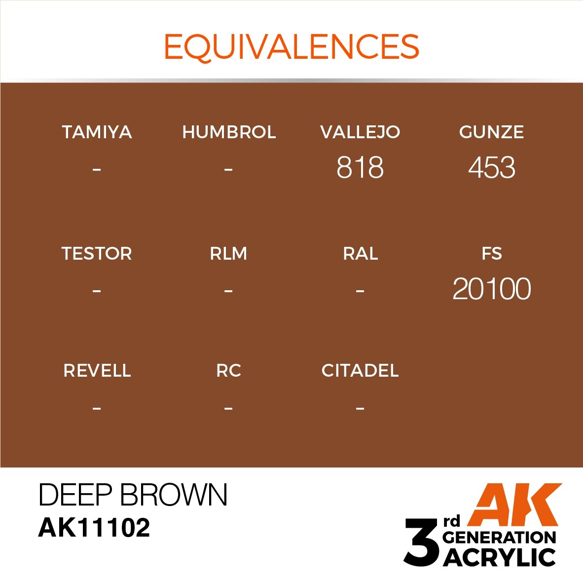 AK Interactive AK11102 DEEP BROWN – INTENSE 17ml – immagine 3