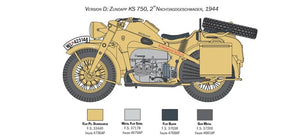 Italeri 7406 ZUNDAPP KS 750 with Sidecar 1/9 – zdjęcie 6