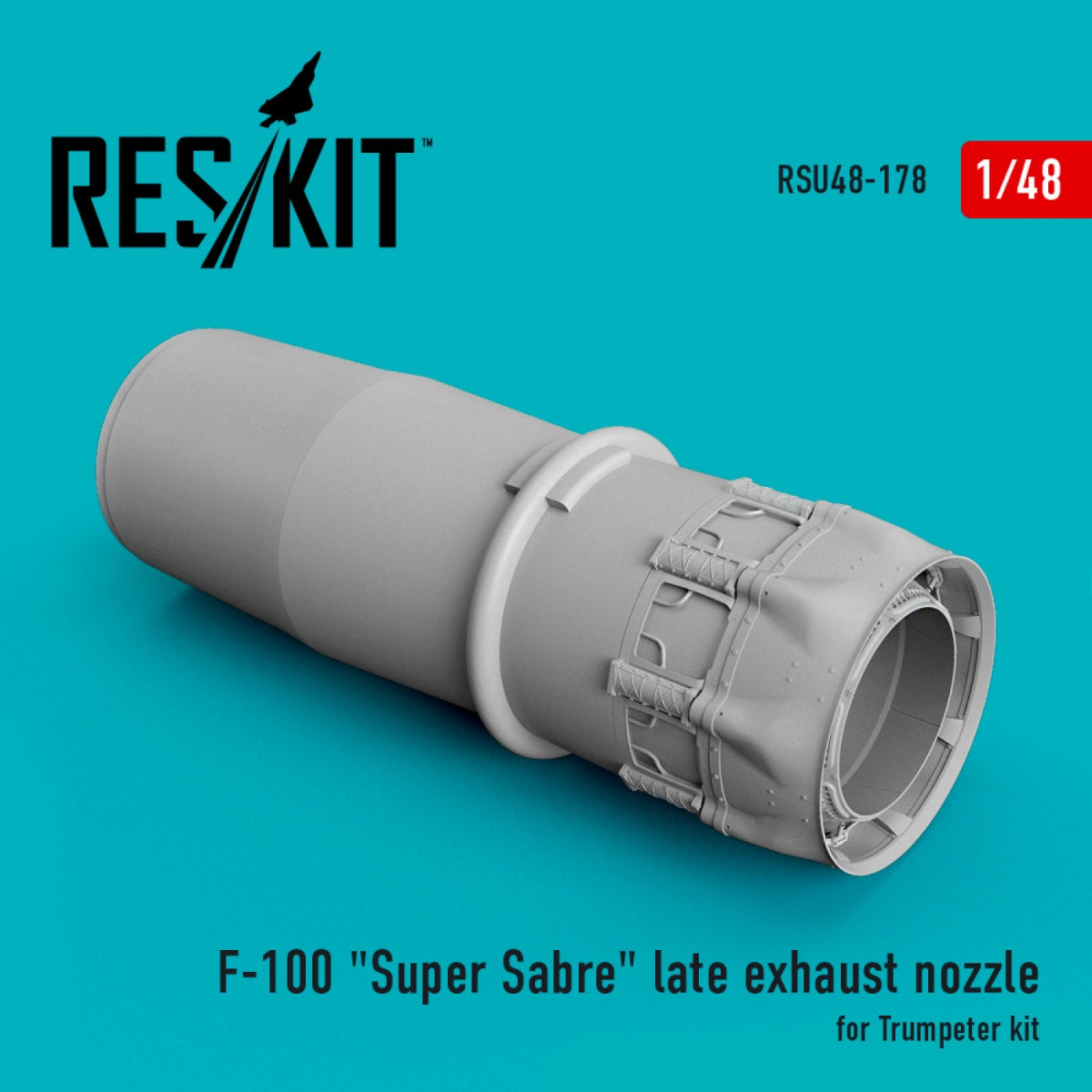 RESKIT RSU48-0178 F-100 "Super Saber" late exhaust nozzle for Trumpeter kit 1/48