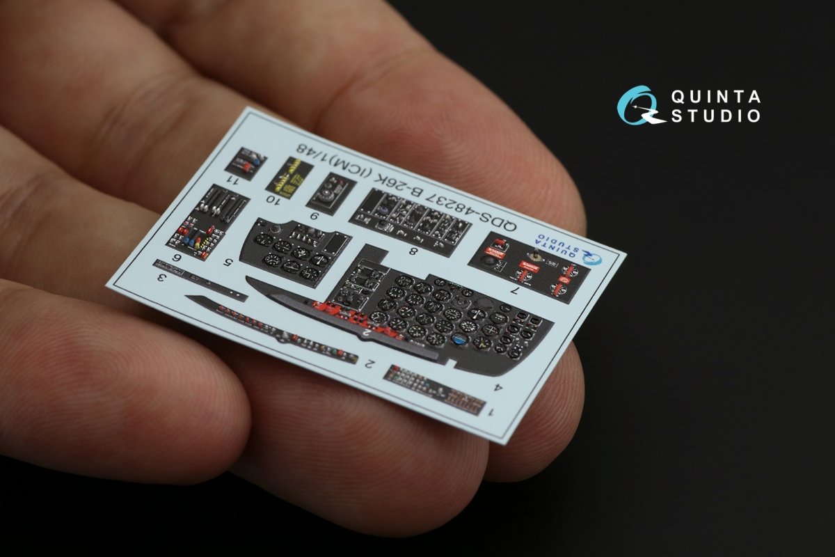 Quinta Studio QDS-48237 B-26K 3D-Printed &amp;amp; colored Interior on decal paper (ICM) (Small version) 1/48 – image 4