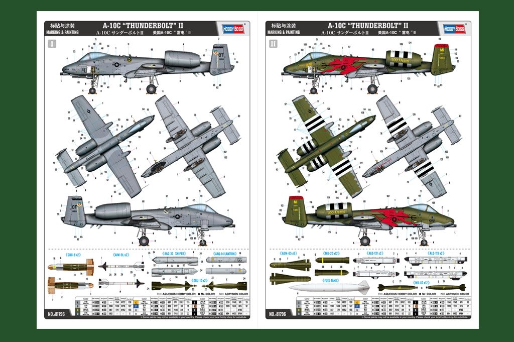 Hobby Boss 81796 American A-10C Thunderbolt II 1/48 – imagen 4