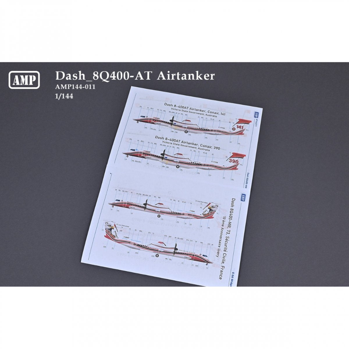 AMP 144011 Dash 8Q400-AT Airtanker - Canadian Short Range Commuter Airliner 1/144 – zdjęcie 6