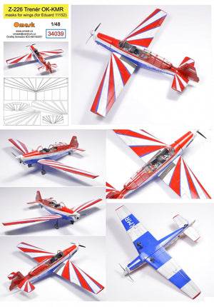 Omask 34039 Z-226 Trener OK-KMR masks for wings (Eduard 11143) 1/48 – zdjęcie 2