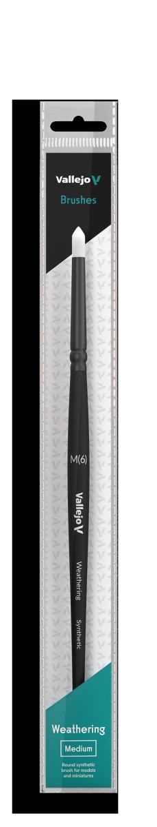 VALLEJO B08002 - Brush - Weathering Round Synthetic - Medium