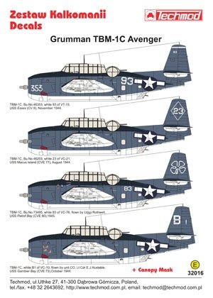 Techmod 32016 - Grumman TBM-1C Avenger 1/32 – immagine 2