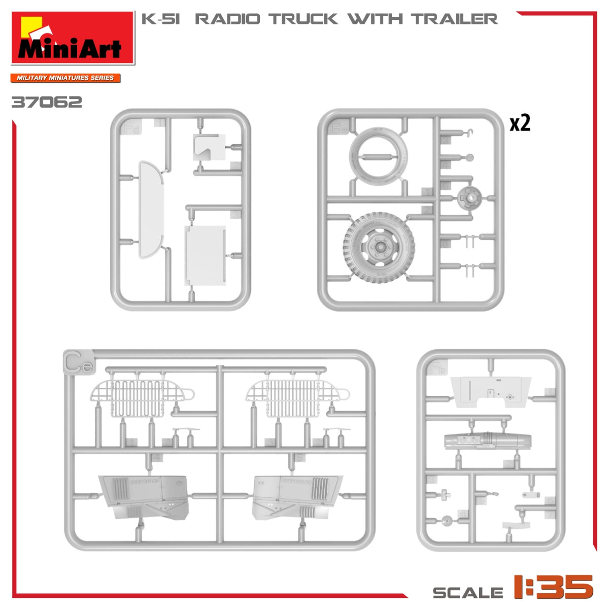 Miniart 37062 K-51 RADIO TRUCK WITH TRAILER 1/35 – Bild 10